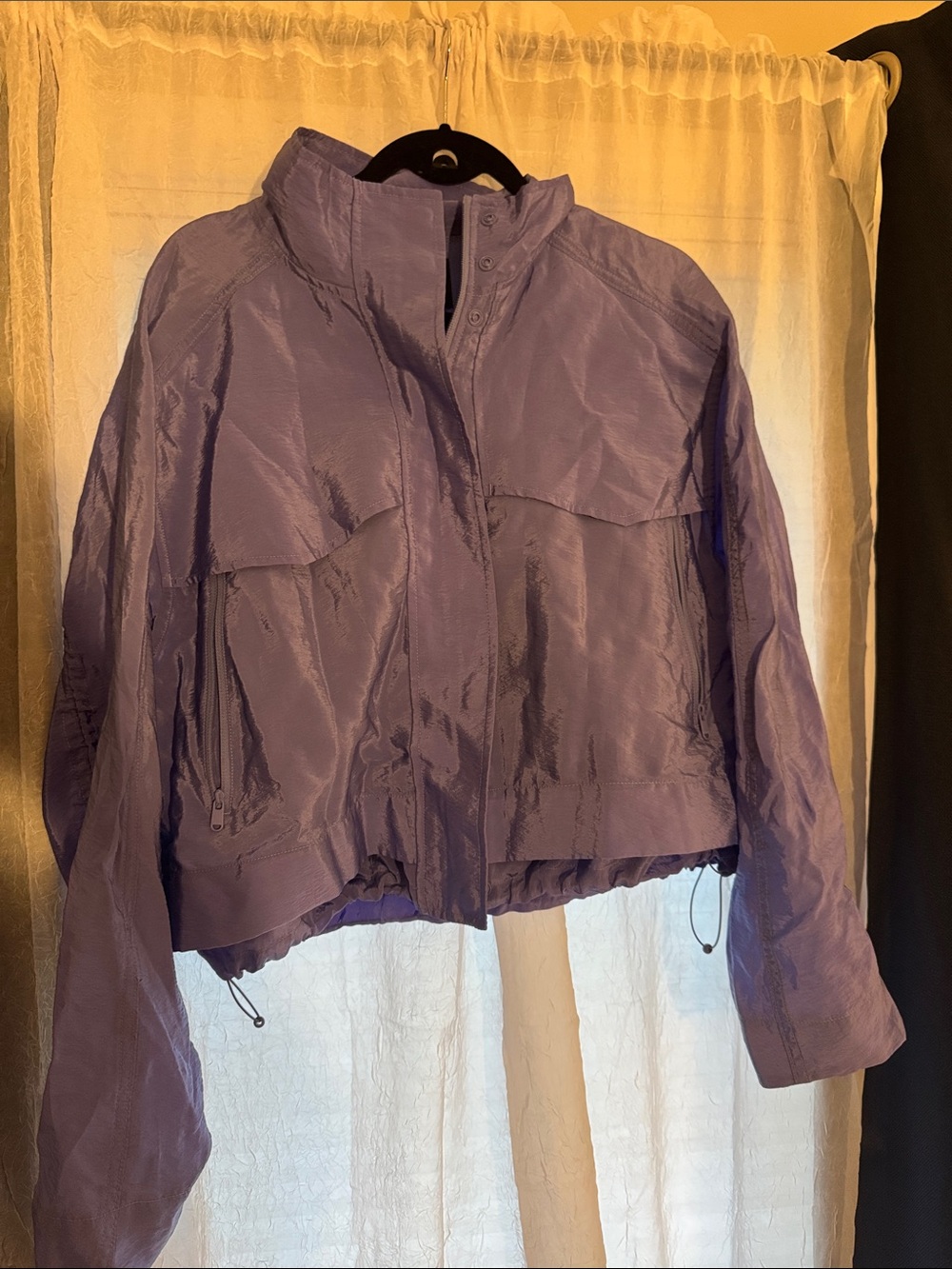 Athleta Lavender Bomber Jacket
